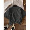 imageWomens Cherry Print Tee Shirt Short Sleeve Crew Neck Drop Shoulder Vintage Tee TopsDark Grey