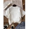imageWomens Cherry Print Tee Shirt Short Sleeve Crew Neck Drop Shoulder Vintage Tee TopsWhite Red Cherry