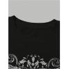 imageWomens Gothic Heart Graphic Tees Short Sleeve Crew Neck Slim Fit T Shirt Vintage Y2K TopsBlack