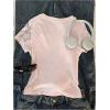 imageWomens Gothic Heart Graphic Tees Short Sleeve Crew Neck Slim Fit T Shirt Vintage Y2K TopsLight Pink