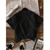 imageWomens Graphic Letter Tee Crew Neck Drop Shoulder Trendy Summer T Shirt Short Sleeve Vintage Car Print TopBlack