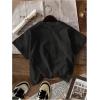 imageWomens Graphic Letter Tee Crew Neck Drop Shoulder Trendy Summer T Shirt Short Sleeve Vintage Car Print TopBlack With Graphic