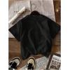imageWomens Graphic Letter Tee Crew Neck Drop Shoulder Trendy Summer T Shirt Short Sleeve Vintage Car Print TopBlack With Pink
