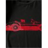 imageWomens Graphic Letter Tee Crew Neck Drop Shoulder Trendy Summer T Shirt Short Sleeve Vintage Car Print TopBlack and Red
