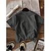 imageWomens Graphic Letter Tee Crew Neck Drop Shoulder Trendy Summer T Shirt Short Sleeve Vintage Car Print TopDark Grey
