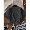 imageWomens Graphic Letter Tee Crew Neck Drop Shoulder Trendy Summer T Shirt Short Sleeve Vintage Car Print TopDeep Grey