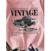 imageWomens Graphic Letter Tee Crew Neck Drop Shoulder Trendy Summer T Shirt Short Sleeve Vintage Car Print TopDusty Pink