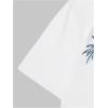 imageWomens Graphic Letter Tee Crew Neck Drop Shoulder Trendy Summer T Shirt Short Sleeve Vintage Car Print TopVacation White