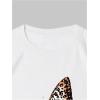 imageWomens Graphic Letter Tee Crew Neck Drop Shoulder Trendy Summer T Shirt Short Sleeve Vintage Car Print TopWhite Butterfly