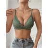 imageWomens Lace Scallop Trim Wireless Bra Adjustable Straps Bralettes Lingerie Pack of 4Multicolor