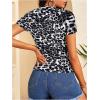 imageWomens Leopard Print Y2K T Shirt Crewneck Short Sleeve Slim Fit Tee Animal Print Going Out TopsGrey
