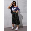 imageWomens Off The Shoulder Tops Letter Print Oversized Graphic Tees Vintage Y2k 90s Outfits TrendyDark Blue