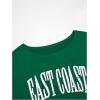imageWomens Off The Shoulder Tops Letter Print Oversized Graphic Tees Vintage Y2k 90s Outfits TrendyDark Green