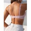 imageWomens Sheer Lace Underwire Bras Backless Push Up Comfort Bra LingerieLight Pink