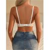 imageWomens Sheer Lace Underwire Bras Backless Push Up Comfort Bra LingerieWhite