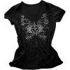 imageWomens Gothic Heart Graphic Tees Short Sleeve Crew Neck Slim Fit T Shirt Vintage Y2K TopsBlack Graphic