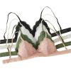 imageWomens Lace Scallop Trim Wireless Bra Adjustable Straps Bralettes Lingerie Pack of 4Multicolor