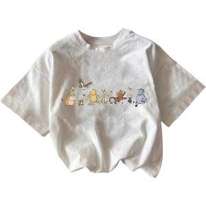 imageWomens Graphic Letter Tee Crew Neck Drop Shoulder Trendy Summer T Shirt Short Sleeve Vintage Car Print TopCartoon White