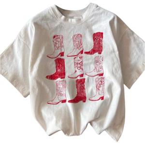imageWomens Graphic Letter Tee Crew Neck Drop Shoulder Trendy Summer T Shirt Short Sleeve Vintage Car Print TopWhite With Patterned