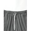 imageMens 2 Piece Outfits Textured Drop Shoulder T Shirt and Short Sets Summer Outfits TracksuitGrey