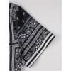 imageMens 2 Piece Summer Outfits Paisley Boho Short Sleeve Button Down Shirts and Short Sets TracksuitBlack