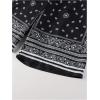 imageMens 2 Piece Summer Outfits Paisley Boho Short Sleeve Button Down Shirts and Short Sets TracksuitBlack