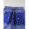 imageMens 2 Piece Summer Outfits Paisley Boho Short Sleeve Button Down Shirts and Short Sets TracksuitBlue