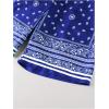 imageMens 2 Piece Summer Outfits Paisley Boho Short Sleeve Button Down Shirts and Short Sets TracksuitBlue