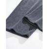 imageMens Baggy Pants Tie Front Drawstring Waist Corduroy Pants Casual Loose Straight Leg Pants TrousersSolid Grey