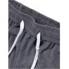 imageMens Baggy Pants Tie Front Drawstring Waist Corduroy Pants Casual Loose Straight Leg Pants TrousersSolid Grey