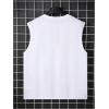 imageMens Crewneck Sleeveless Tank Tops Casual Graphic Vest Top Vintage Summer Tee Shirts StreetwearLight White