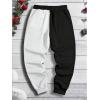 imageMens Graphic Letter Print Sweatpants Drawstring Waist Tie Front Workout Pants Jogger Pants with PocketBlack and White