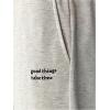 imageMens Graphic Letter Print Sweatpants Drawstring Waist Tie Front Workout Pants Jogger Pants with PocketLight Grey