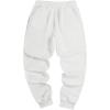 imageMens Graphic Letter Print Sweatpants Drawstring Waist Tie Front Workout Pants Jogger Pants with PocketPure White