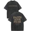 imageMens Graphic Tee Shirt Oversized Drop Shoulder Vintage TShirt Letter Print Streetwear Casual Summer TopsBlack
