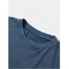 imageMens Graphic Tee Shirt Oversized Drop Shoulder Vintage TShirt Letter Print Streetwear Casual Summer TopsBlue