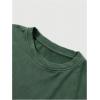 imageMens Graphic Tee Shirt Oversized Drop Shoulder Vintage TShirt Letter Print Streetwear Casual Summer TopsDark Green