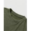 imageMens Graphic Tee Shirt Oversized Drop Shoulder Vintage TShirt Letter Print Streetwear Casual Summer TopsGreen