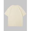 imageMens Graphic Tees Floral Print Short Sleeve Crew Neck Vintage Tee Shirt Casual Summer Tee TopsBeige With Red