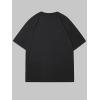 imageMens Graphic Tees Floral Print Short Sleeve Crew Neck Vintage Tee Shirt Casual Summer Tee TopsBlack Graphic