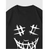 imageMens Graphic Tees Floral Print Short Sleeve Crew Neck Vintage Tee Shirt Casual Summer Tee TopsBlack With Graphic