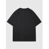 imageMens Graphic Tees Floral Print Short Sleeve Crew Neck Vintage Tee Shirt Casual Summer Tee TopsBlack With Graphic