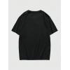 imageMens Graphic Tees Floral Print Short Sleeve Crew Neck Vintage Tee Shirt Casual Summer Tee TopsGraphic Black