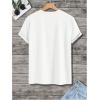 imageMens Graphic Tees Floral Print Short Sleeve Crew Neck Vintage Tee Shirt Casual Summer Tee TopsWhite