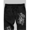 imageMens Jogger Sweatpants Letter Graphic Drawstring Waist Casual Gym Workout Athletic Jogger PantsDeep Black