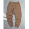 imageMens Jogger Sweatpants Letter Graphic Drawstring Waist Casual Gym Workout Athletic Jogger PantsKhaki