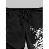 imageMens Jogger Sweatpants Letter Graphic Drawstring Waist Casual Gym Workout Athletic Jogger PantsPrinted Black White