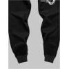 imageMens Jogger Sweatpants Letter Graphic Drawstring Waist Casual Gym Workout Athletic Jogger PantsPrinted Black White