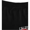 imageMens Letter Graphic Shorts Elastic High Waisted Straight Leg Street Track Shorts with PocketsBlack With Red