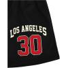 imageMens Letter Graphic Shorts Elastic High Waisted Straight Leg Street Track Shorts with PocketsBlack and Red